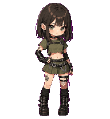 Metal Chibi Girl Codex pet