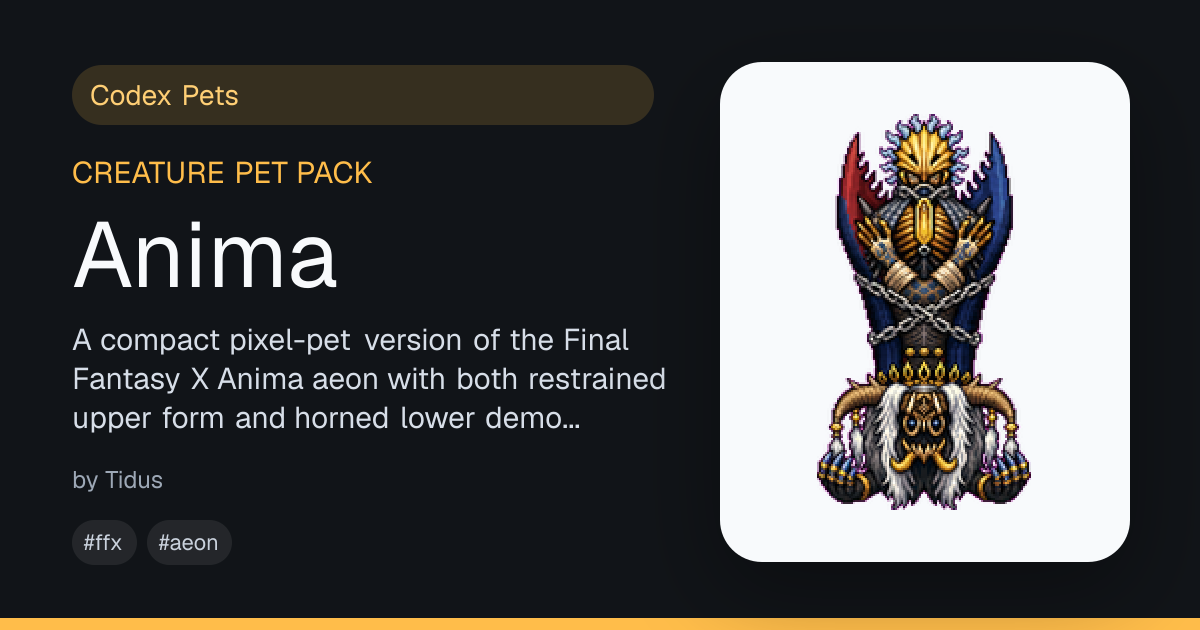 Anima - Codex Pets